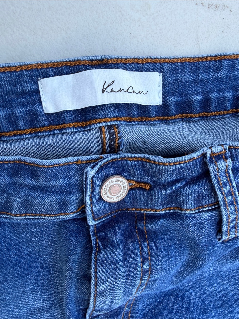 Kancan Women's Blue High-Rise Stretch Jeans